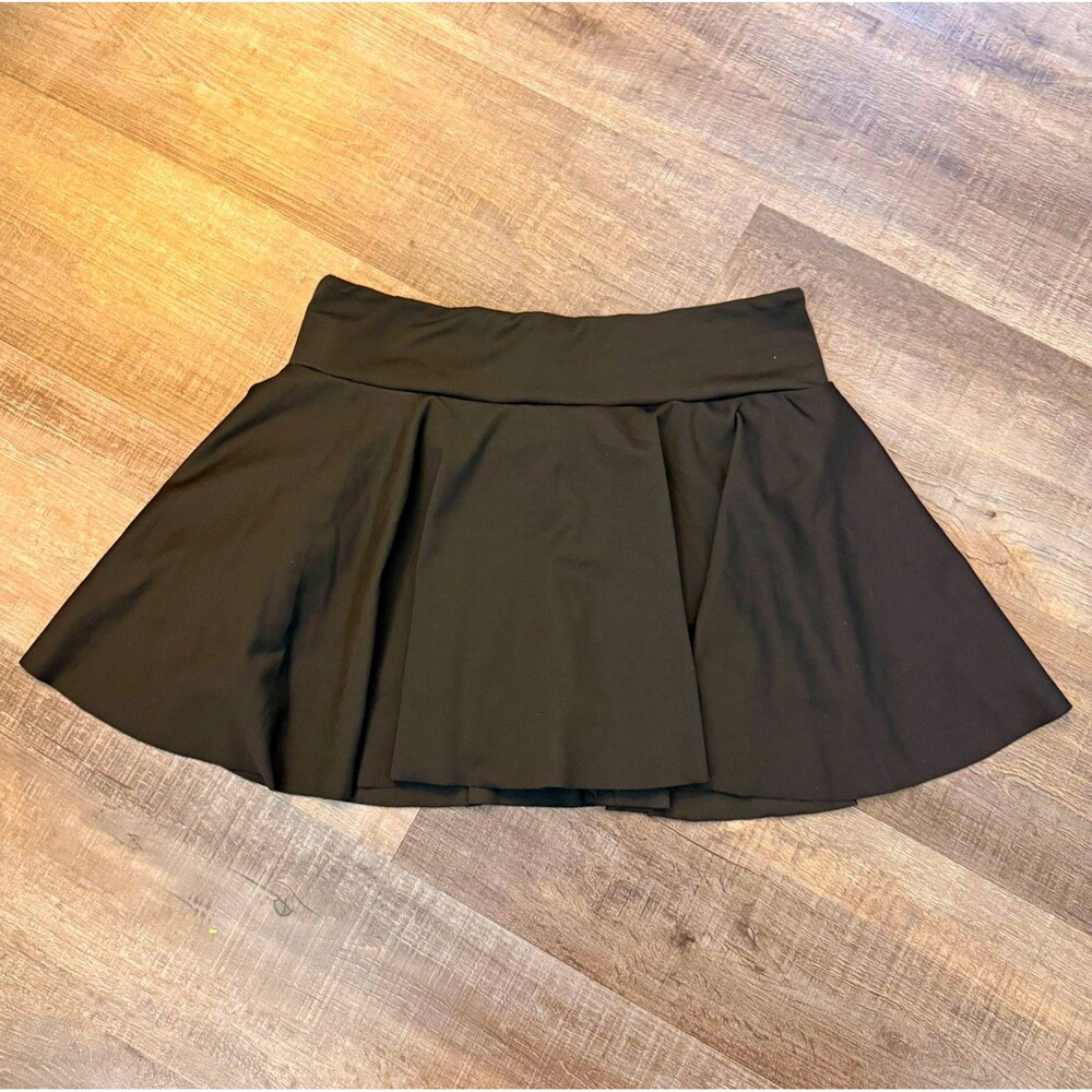 SHEIN Women's Black Athletic Skort L Pull-On Elastic Waist Stretch Tennis Golf